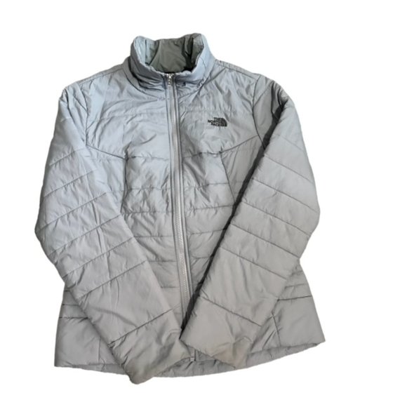 Women's The North Face Quilted Insulated Lightweight Puffer Jacket Grey SMALL - Picture 13 of 17